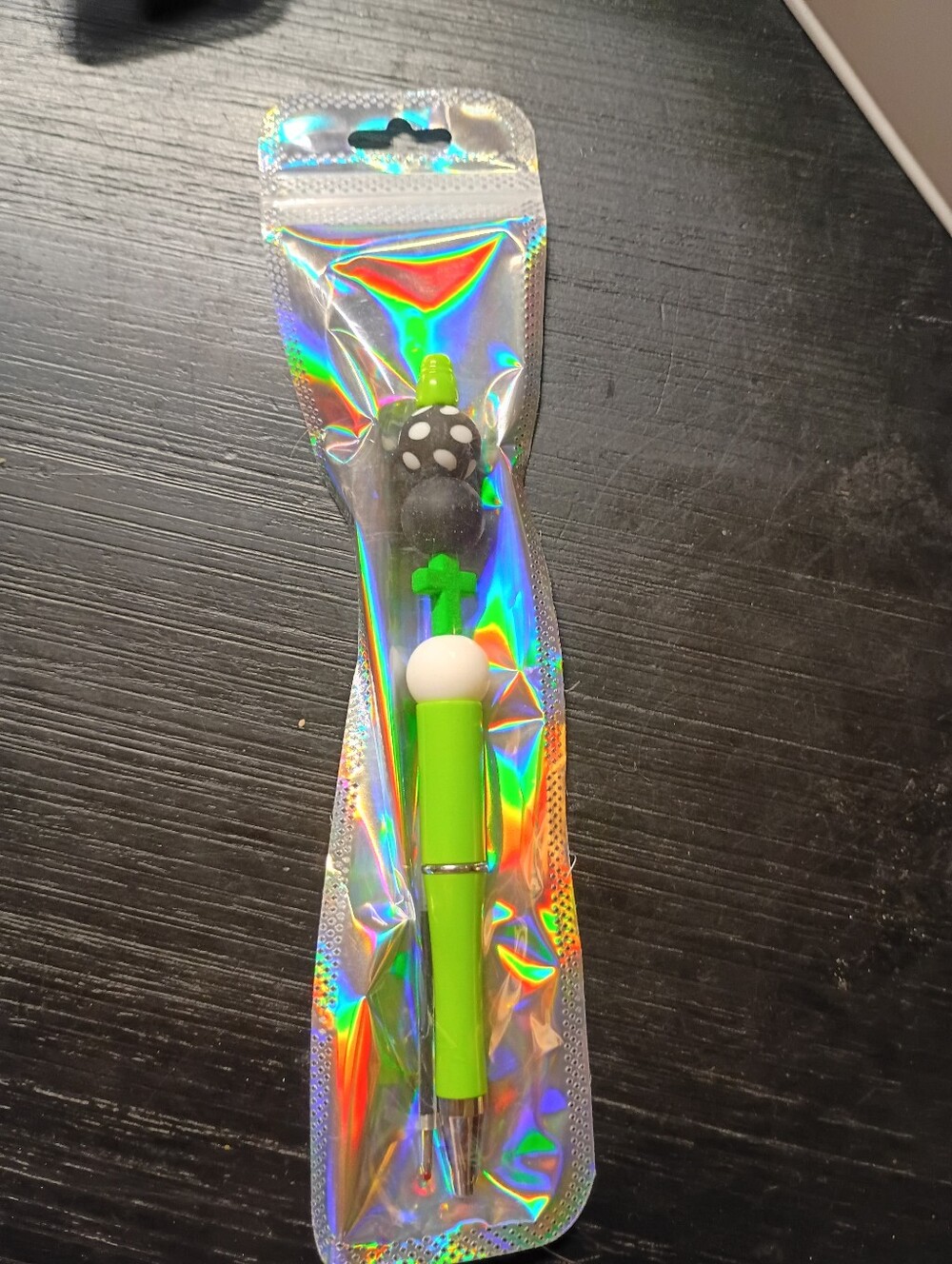 Green Party Favor Decorative Ballpoint Pen - Cute Polka Dot Top